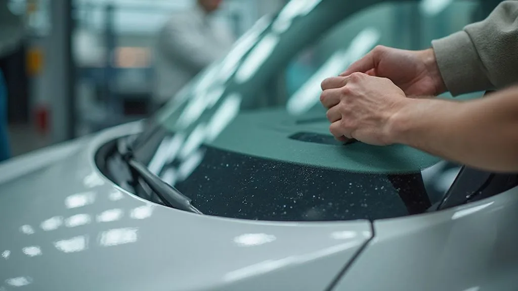 Aufgeschlagenes Nachschlagewerk mit Fachbegriffen rund um Autoglas und Windschutzscheiben